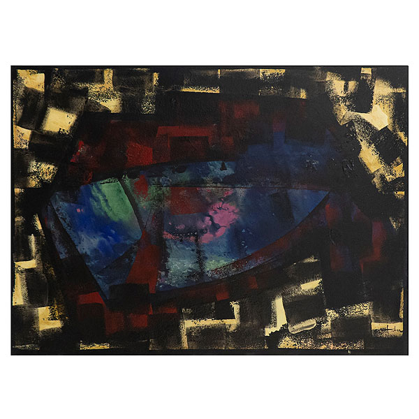 Will Faber (Saarbrücken, Alemania, 1901-Barcelona, 1987) Composición abstracta. Óleo sobre tela.
