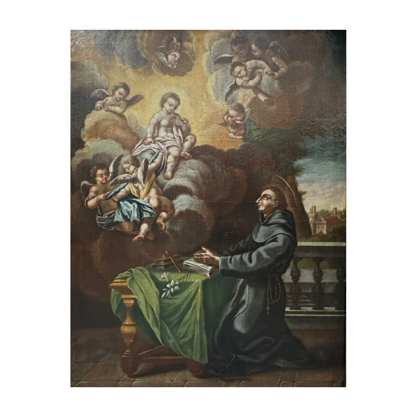 Escuela colonial, s.XVIII. San Antonio de Padua. Óleo sobre tela.