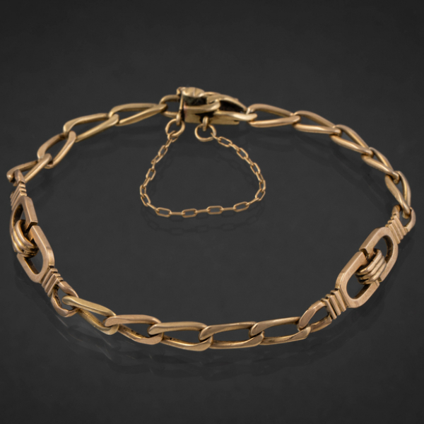 Pulsera de eslabones en oro amarillo de 18 kt
