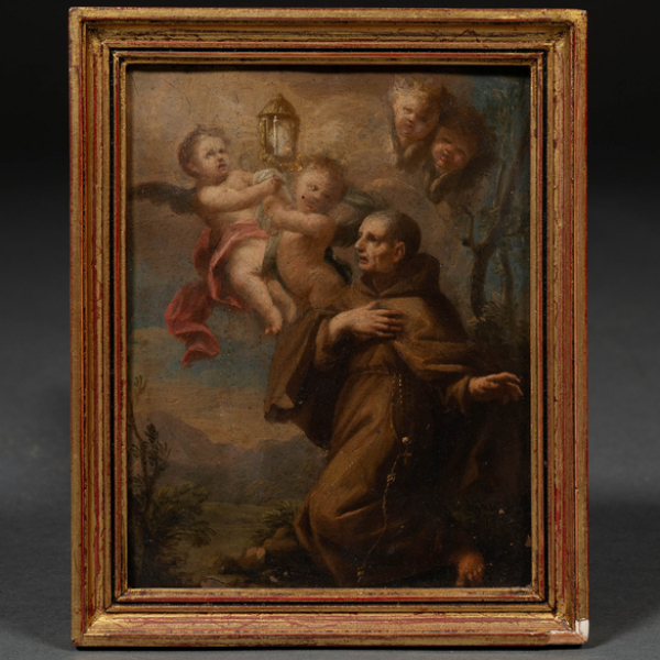 "San Pascual Bailón"   ESCUELA ESPAÑOLA DEL SIGLO XVIII