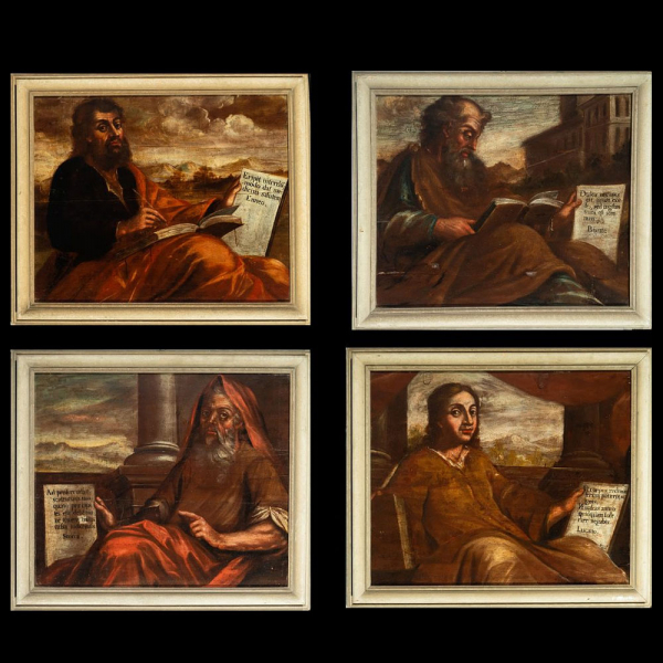 Los Cuatro Evangelistas, escuela italiana de finales del siglo XVI. 