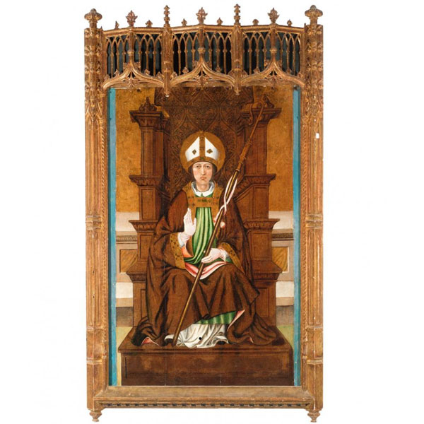 Escuela Aragonesa S. XV "San Blas". Óleo sobre tabla  