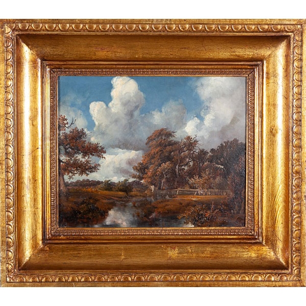 Escuela inglesa S.XIX "Paisaje fluvial"