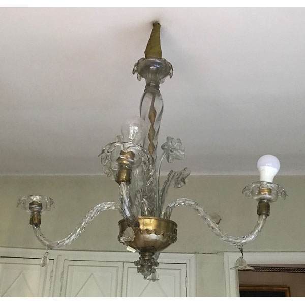 Lámpara de de vidrio de Murano