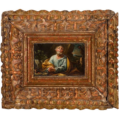 Zacarías González Velázquez.  &quot;San Pedro&quot;. Óleo sobre tabla.