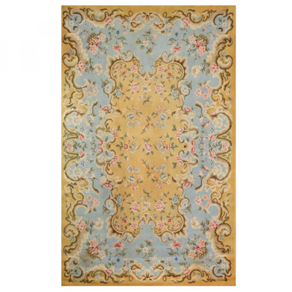 Alfombra Aubusson en lana. S. XX.
