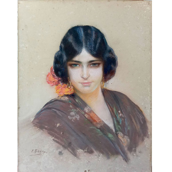 Pedro Ribera "Dama" (1920) Dibujo