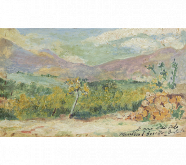 JOAQUÍN SOROLLA Y BASTIDA (Valencia, 1863 - Madrid, 1923) Paisaje levantino