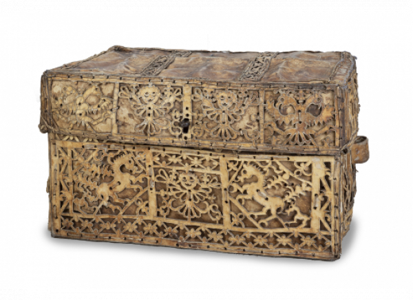 Maleta para transporte o “petaca”. Taller Cuzqueño, S. XVIII.