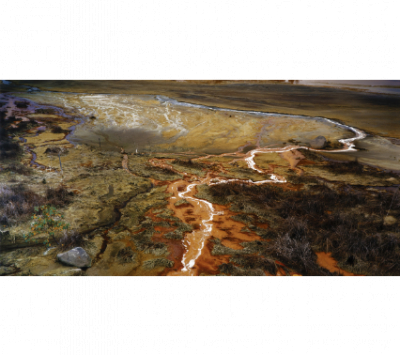 EDWARD BURTYNSKY (St. Catharines, Canad&aacute;, 1955)  Nickel Tailings #1, Sudbury, Ontario 1995      Fotograf&iacute;a color. 