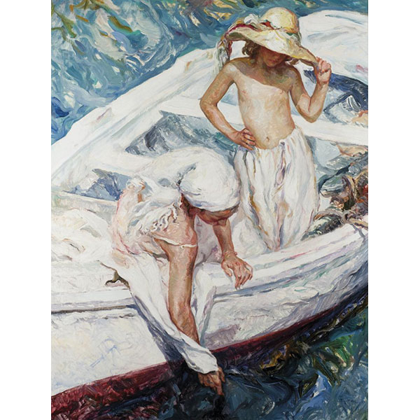 José Royo. En la barca