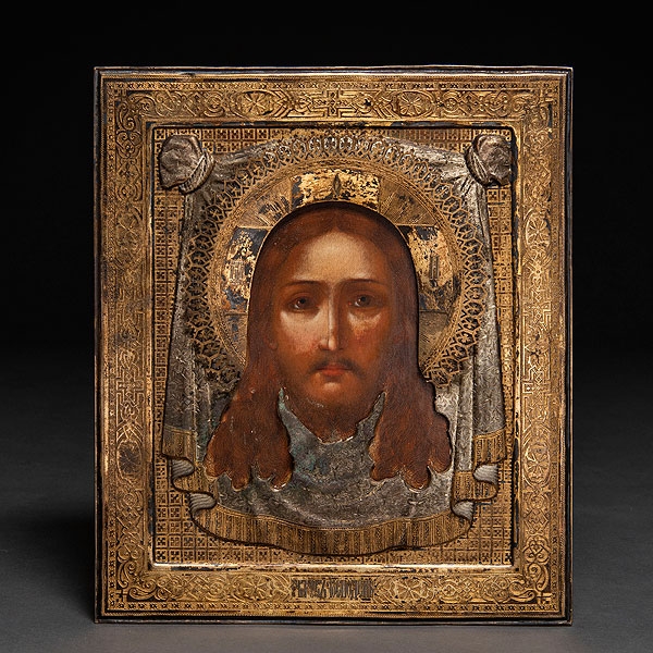 "Dios Padre" Icono ruso pintado al óleo del siglo XIX