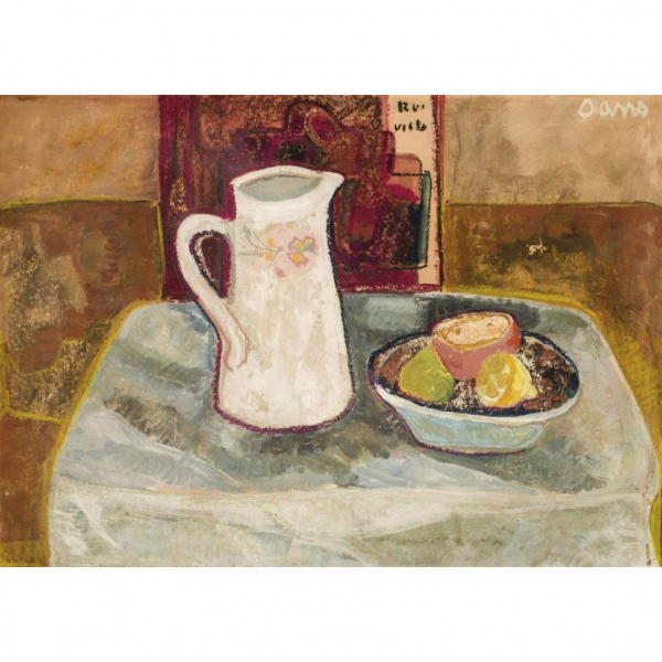 Mar&iacute;a Antonia Dans, Bodeg&oacute;n Gouache sobre papel. Firmado