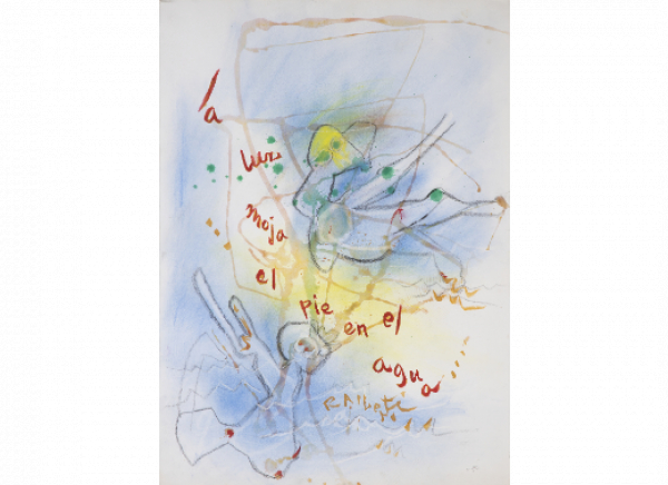 ROBERTO MATTA y RAFAEL ALBERTI  La luz moja el pie en el agua, 1986. 