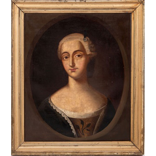 ESCUELA FRANCESA    (S. XVIII- S. XIX) "Retrato de Dama de corte"