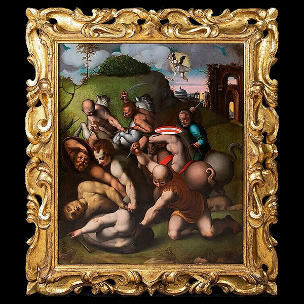 Atribuido a PONTORMO (1494-1557) - El martirio de San Mauricio, siglo XVI.