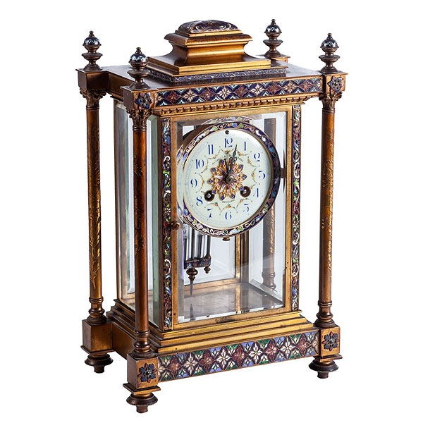 Reloj de sobremesa  firmada "Olivella Hermanos, Barcelona" c.1900