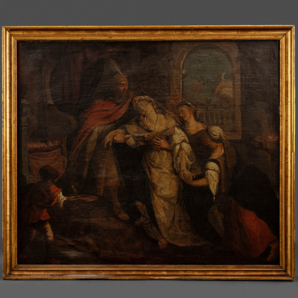 "Ester y Asuero" Escuela Española del siglo XVIII 