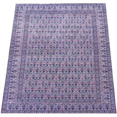 Gran alfombra persa de lana y seda 