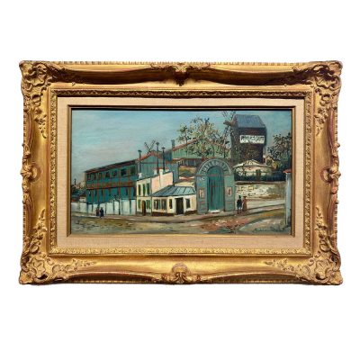 MAURICE UTRILLO (Par&iacute;s, 1883 &ndash; Dax, 1955) "Le Moulin de la Galette" (h.1921).   &Oacute;leo sobre cart&oacute;n.