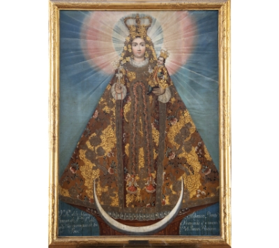 ATRIBUIDO A LUIS NIÑO. Verdadero retrato de Nuestra Señora de la Misericordia. 
