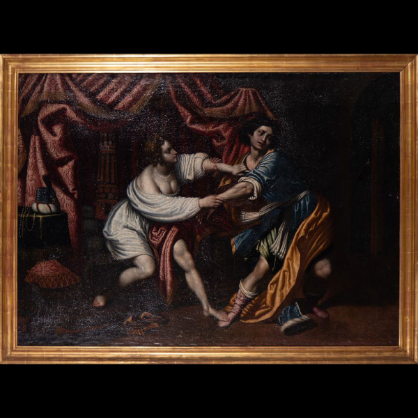 El Juicio del Rey Salomón, escuela italiana de los siglos XVI - XVII.    Óleo sobre lienzo