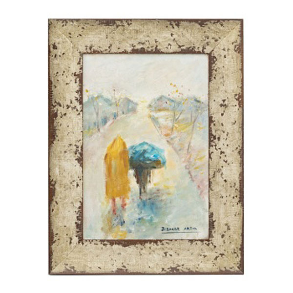 BERNARDINO BIENABE ARTIA  (Irún 1889 - 1987) "Personaje bajo la lluvia"