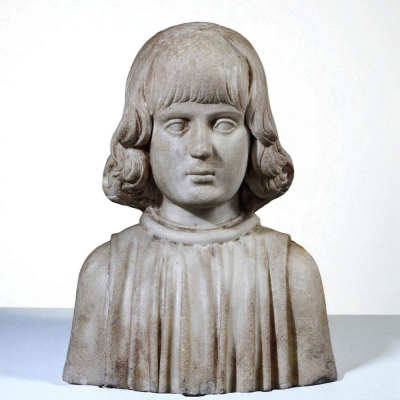Francesco Laurana (Vrana, 1430 – Aviñón, 1502) &quot;Retrato de joven aragonés&quot;.    Mármol labrado