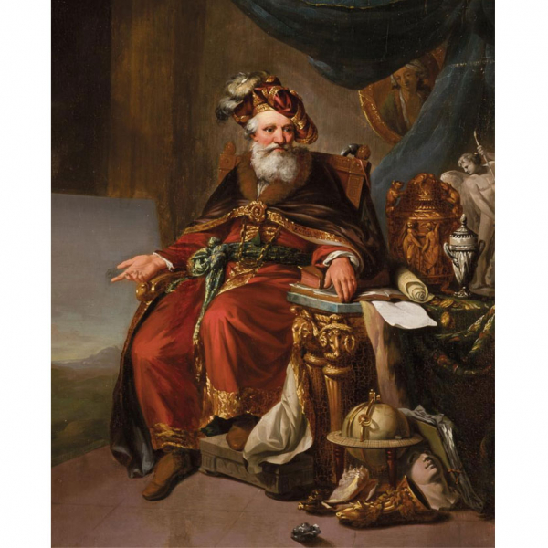 ESCUELA ESPAÑOLA SS. XVIII-XIX "El coleccionista". Óleo sobre tabla.