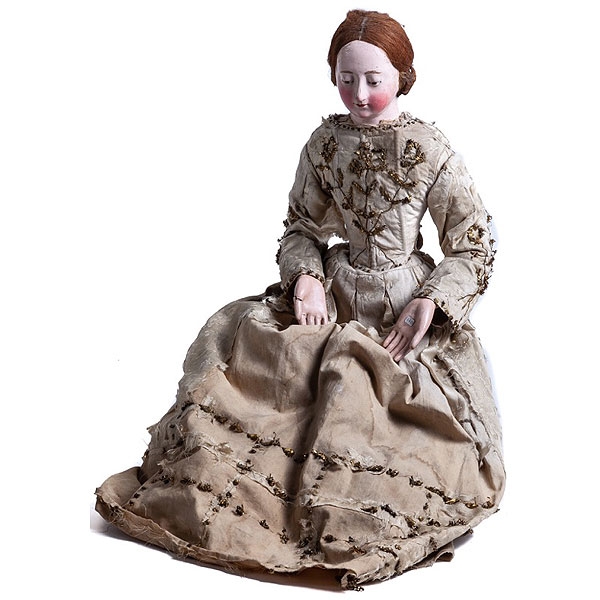 Virgen vestidera sentada S.XVIII