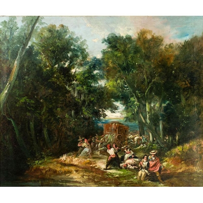 Eugenio Lucas Velázquez. Asalto a la diligencia