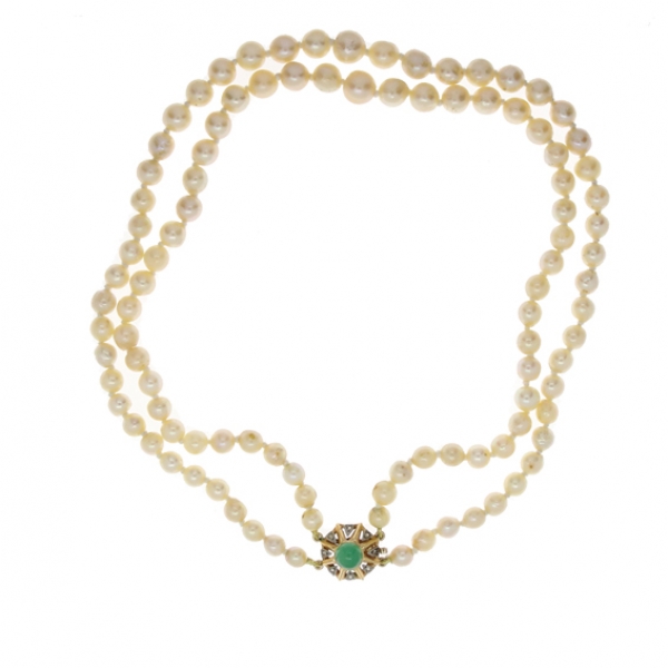 COLLAR DE PERLAS CON CRISOPRASA