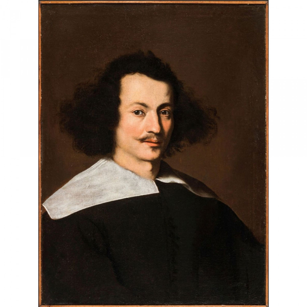 BERNARDO STROZZI (G&eacute;nova, 1581 &ndash; Venecia, 1644) "Retrato de un hombre con cuello blanco".   &Oacute;leo sobre lienzo.