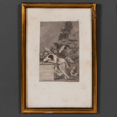 &quot;El Sueño de la razón produce monstruos&quot; nº 43  FRANCISCO DE GOYA(Fuendetodos,1746-Burdeos, 1828)