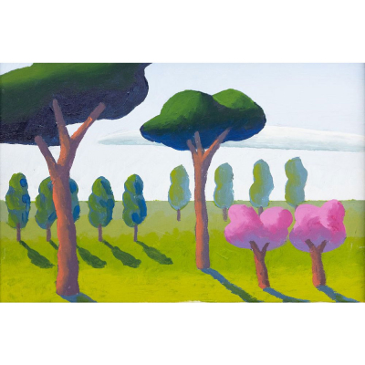 SALVO (Leonforte, 1947 – Turín, 2015) &quot;Pianura&quot; (2006).   Óleo sobre lienzo.