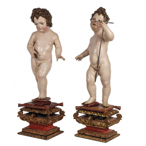 ESCUELA ESPAÑOLA S. XVII "San Juanito y el Niño Jesús".  