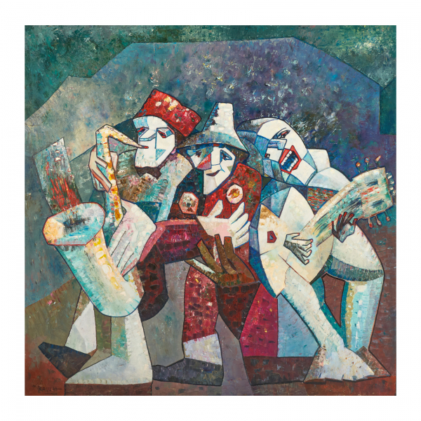 Norbert Danny Rauch (Austria, 1942) Músicos. Óleo sobre tela. Firmado.