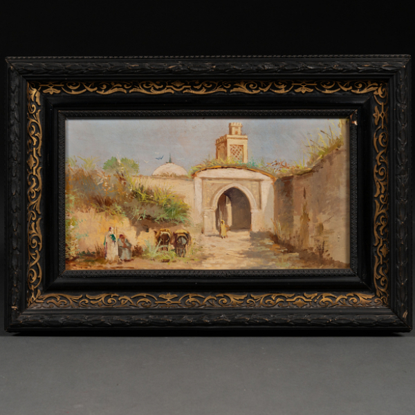"Escena Arábe"  ESCUELA ORIENTALISTA, h. 1900 