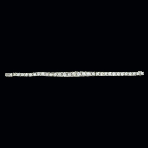 Gran pulsera rivi&egrave;re de brillantes 15,50 cts.   En oro blanco de 18 K 