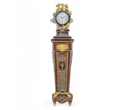 &quot;R. Jeantet Morbier&quot;.  Reloj regulador de caja de alta de estilo Luis XVI Sigue el modelo Jean-Henri Riesener*, Francia, h. 1900. 