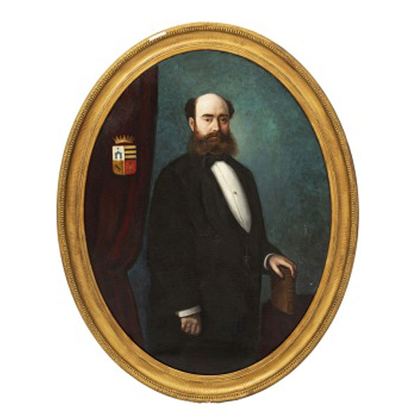MANUEL CUYAS AGULLO  (S. XIX - S. XX) "Retrato de D. José de Portell de Oms"