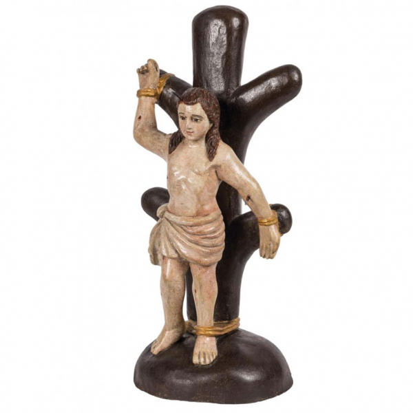 ESCUELA ESPAÑOLA FFS. XVII-PPS. XVIII "San Sebastian". Talla 