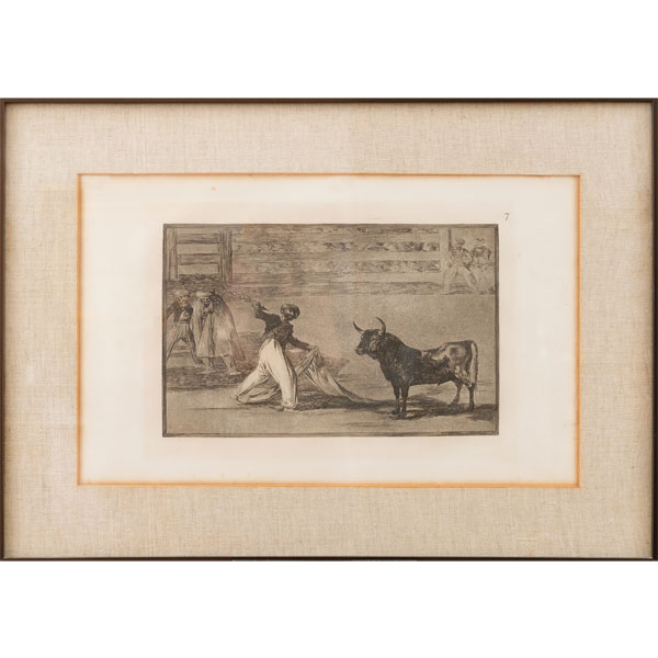"Tauromaquia" nº 7  Autoría: FRANCISCO DE GOYA(Fuendetodos,1746-Burdeos, 1828) 