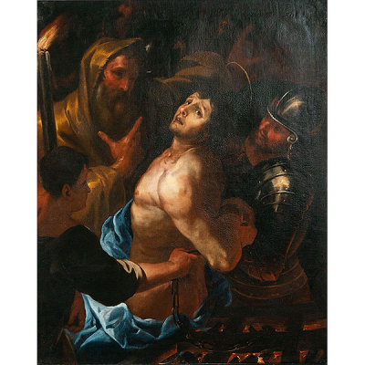 El Prendimiento de San Sebastián, escuela romana del siglo XVII, círculo de Annibale Carracci.