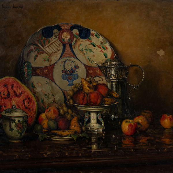 "Frutas y Porcelanas"  RICARDO G&Oacute;MEZ GIMENO (Burdeos, 1892 -1954)