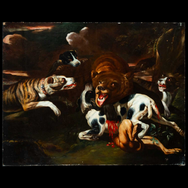 Gran escena flamenca del siglo XVII del Círculo de Paul de Vos.