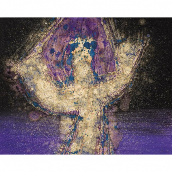 César Manrique.   "Seco (84)". Técnica mixta sobre lienzo. Firmado, fechado (1984) y titulado al dorso.