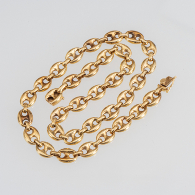 Cadena de eslabones en oro amarillo de 18 kt