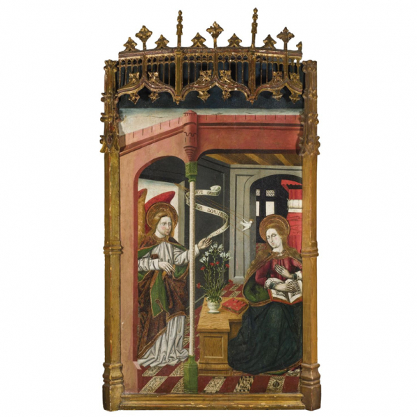 Juan de la Abadía "El Viejo".   "La Anunciación". Óleo sobre tabla.