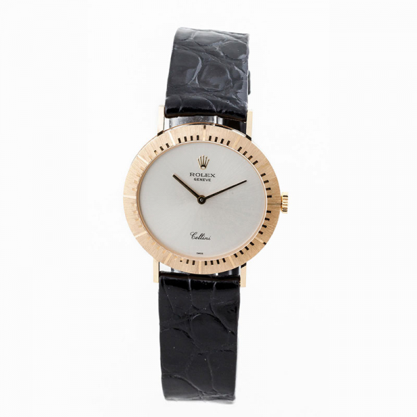 Reloj cab. suizo cab. ROLEX, mod. 'Cellini' ref. 4083. Caja oval de origen en oro amarillo, 33 x 30 mm.
